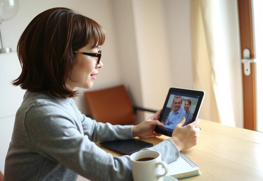 Person studying online course materials on a tablet